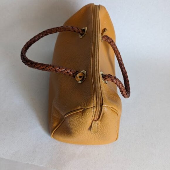 Orange Desmo Italian Leather Handbag - Picture 10 of 14